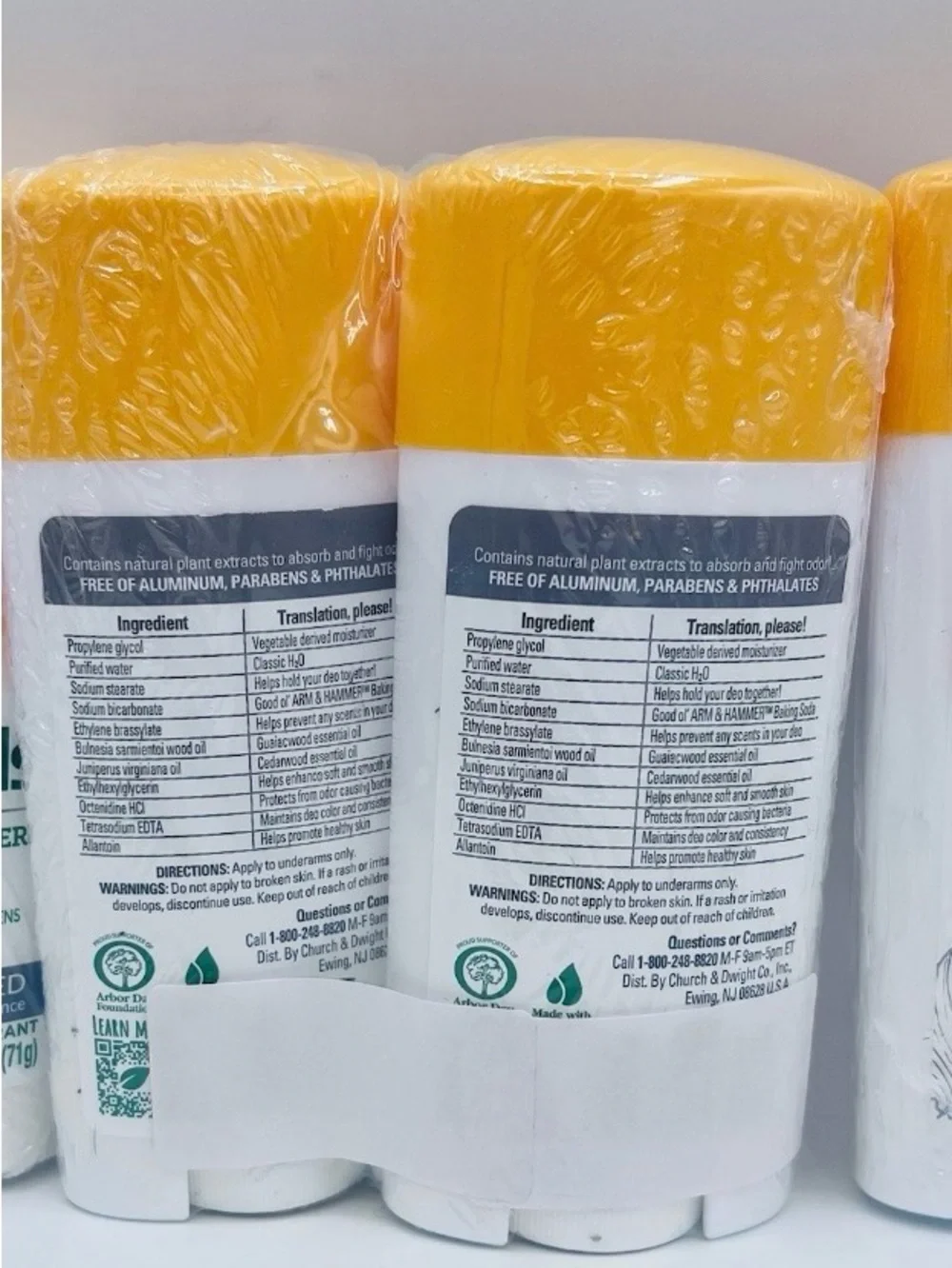 6 Pack Arm & Hammer Essentials Unscented Aluminum Free Deodorant 2.5 oz Exp 6/27
